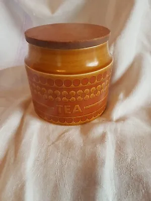 Buy Funky Retro Vintage Hornsea Pottery Tea Storage Jar In Saffron Pattern • 12.99£