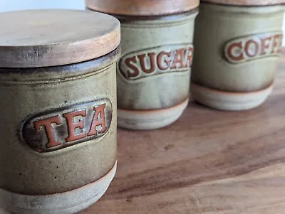 Buy Vintage Cornish Stoneware Pottery Lidded Kitchen Jars Like Tremar / Presingoll • 18£