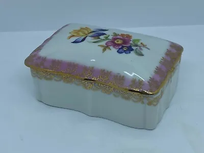 Buy Dresden China Vintage Ceramic Trinket Box • 2.49£