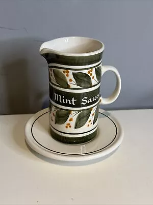 Buy Vintage Retro Jersey Pottery Mint Sauce Jug And Saucer • 5.49£