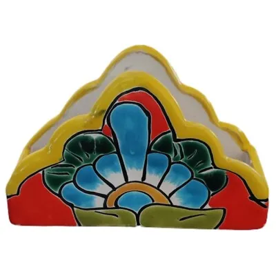 Buy   Mexican Ceramic Napkin Holder Hand Made Folk Art Hand Painted • 13.45£