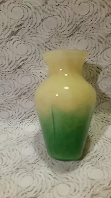 Buy Caithness Vintage Glass Beautiful Green - Yellow Cased Vase • 14.90£