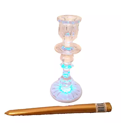 Buy Crystal Glass Heavy Candle Holder Vintage • 23.15£