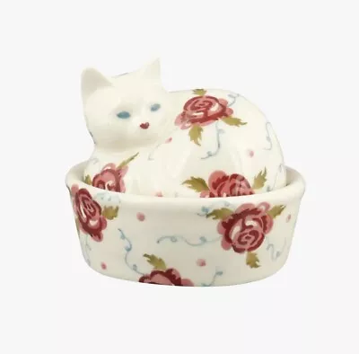 Buy Emma Bridgewater Tiny Scattered Rose Small Cat On Basket - Pattern Archive New • 69.99£