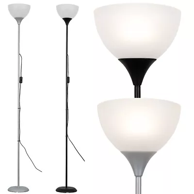 Buy Tall Stem Floor Lamp  Metal Uplighter Standard Living Room Light LED Bulb Lights • 17.99£