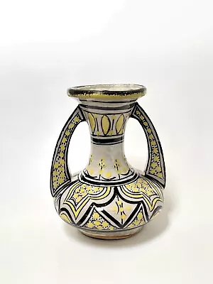 Buy Vintage Safi Moroccan Handmade Pottery Vase 7  Tall Signed • 38.52£