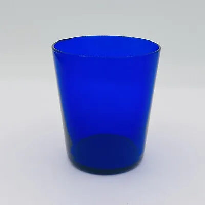 Buy Vintage Cobalt Blue Flare Glass. 5” Tumbler Glassware Old Cup. Dark Blue EUC • 13.27£