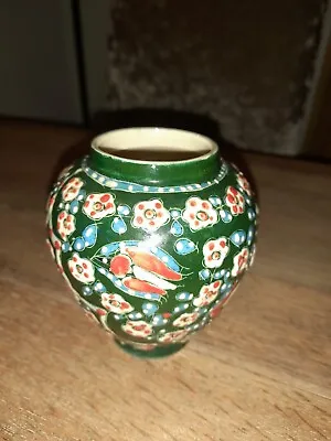 Buy Vintage Decorative Turkish Gini Kutahya Glazed Vase Hand Painted And Signed  • 32£