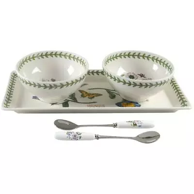Buy Vintage PORTMEIRION Hostess Bowls Botanic Garden, RARE 5 Pc Tray Bowls & Spoons • 53.04£