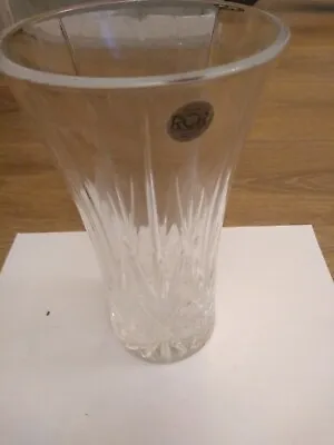 Buy A Large, Vintage Hand Cut, Heavy Lead Crystal Glass Vase, 21cm Tall • 20.99£