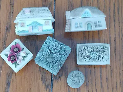 Buy Selection Of Hand Made Floral Lid/cottage Pill Pots • 5.99£