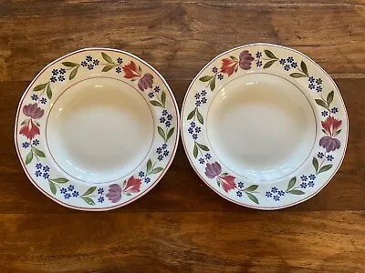 Buy 2 VGC Adams OLD COLONIAL Soup Plate / Cereal Bowl / Pasta Plate X2 • 18£