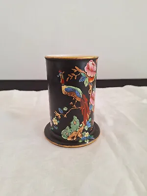 Buy Vintage Crown Devon  Chelsea Pottery Peacock Design Pen Holder / Vase • 12.75£