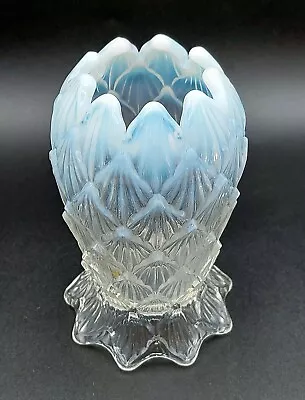 Buy Antique French Opal Lined Lattice Rosebowl By Dugan Glass Company   • 60.80£