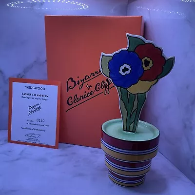 Buy Wedgwood Clarice Cliff Ltd Ed Pansies And Fern Bizarre Shape 438 Boxed Deco • 129.99£