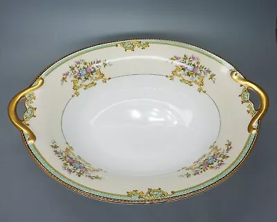 Buy Noritake China Marcell Serving Bowl 86199 Hand Painted With Gold Handles 1933 • 38.36£