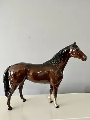 Buy Beswick Large Brown Hunter Racehorse  14” Long 11.75” Tall. Perfect Condition !! • 94£
