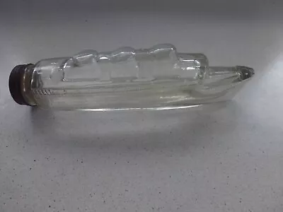 Buy Vintage Cunard R M S Queen Mary Pressed Glass Candy Container • 30£
