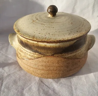 Buy Mid Century Studio Pottery Lidded Casserole Dish ~ Stoneware ~ 19cm / 14cm • 20£