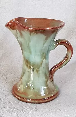 Buy Ewenni Wales Studio Pottery Vase/Jug Brown/Green Drip Glaze Glossy Finish 4.5 H • 14£