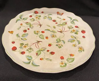 Buy Old Foley Made In England James Kent Strawberry Round Platter Plate 10-1/2” • 11.38£