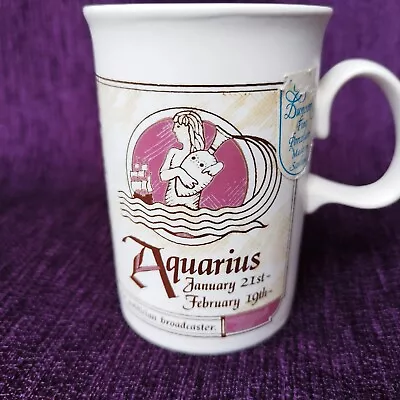 Buy Aquarius Mug VINTAGE Gift Dunoon 1980 The Water Bearer Zodiac Astrology Star  • 9.99£