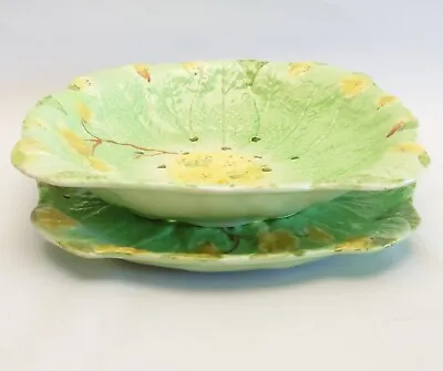 Buy Royal Winton Grimwades Green & Yellow Perforated Salad Bowl & Tray • 29.99£