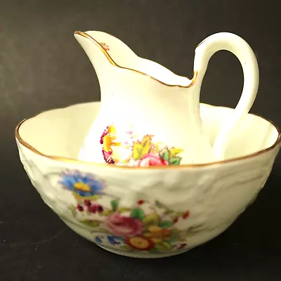 Buy Antique Coalport Sevres Group Embossed  China Creamer Milk Jug & Sugar Bowl • 20£