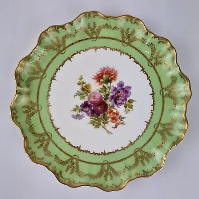 Buy Antique Doulton Burslem Plate Decorated Flowers Scalloped Edge 21cm Diameter #8 • 39£