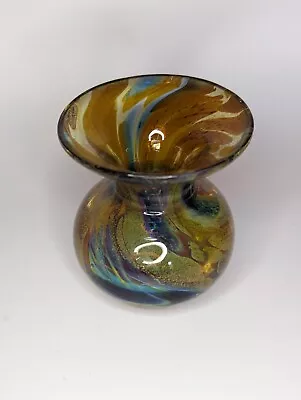 Buy Vintage Mtarfa Beautiful Colour Swirl Vase Small Ca 7.5cm H • 35£
