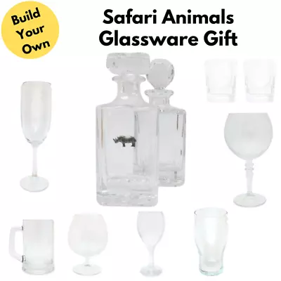 Buy Safari Animals Drinking Glasses & Spirit Glassware Gifts • 19.99£