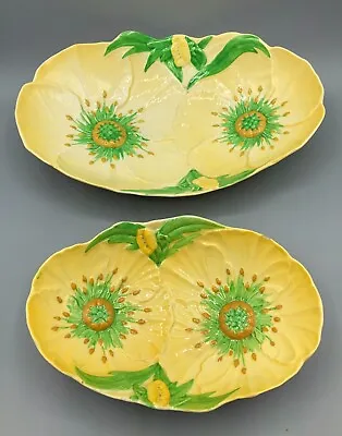 Buy Two Vintage Carlton Ware Australian Design 'Buttercup' Double Oval Bowls • 40£