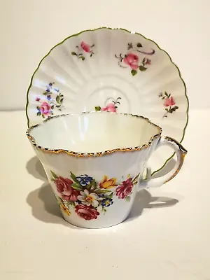 Buy  TUSCAN/ SALISBURY Vintage Bone China Cup And Saucer Duo. Floral • 11.99£