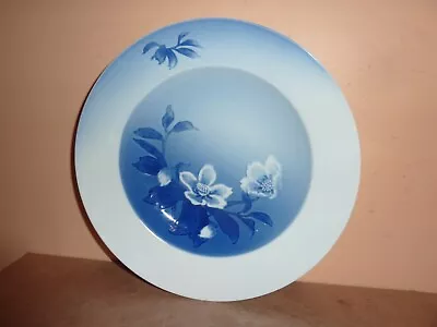 Buy Bing &grondahl Copenhagen China 24.2cm Bowl With White Flower &blue Leaf Design  • 16.50£