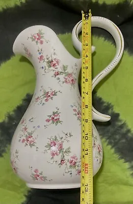 Buy Fapodel 13  Tall Pink Flowery Ceramic Jug Vase Water Porcelain • 79.95£