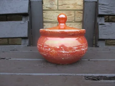Buy Moorcroft   Pottery  Early Burslem . Orange Luster Tobacco Jar . • 18£