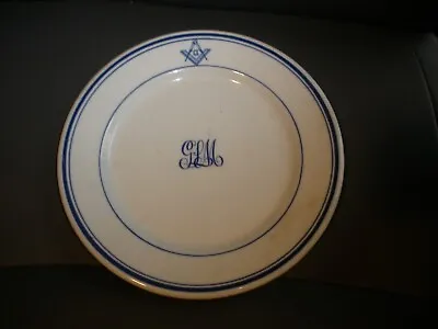 Buy 7.25  Vintage Mason Plate Carr China Initials GLM In Center Of Plate • 14.50£
