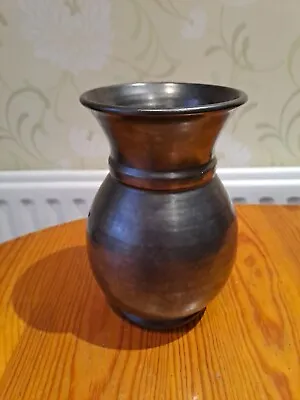 Buy Vintage Prinknash Pottery Vase Gun Metal Grey • 8£