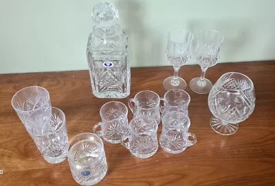Buy Cut Glass Crystal Set With Decanter • 50£