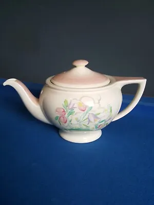 Buy Retro Susie Cooper Crown Works Pink Dresden Spray Tea Pot.1938 Rare • 75£