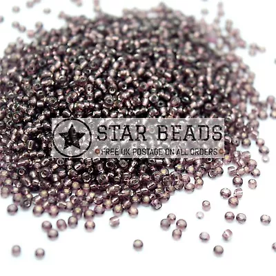 Buy Seed Beads Silver Lined Opaque Glass Rocaille 1.8x2mm (11/0) 2.8x3.2mm (8/0) • 3.45£