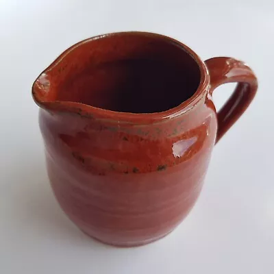 Buy Art Pottery Hand Thrown Crafted Glazed Jug Pitcher Red Studio Craft 11cm England • 30£