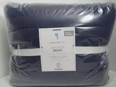 Buy Pottery Barn Kids Branson Quilt Full Queen Navy Color NWT • 128.03£