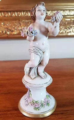 Buy Classical Putti Child With Flowers Figure Figurine In Dresden Capodimonte Style • 25£