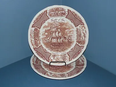Buy Alfred Meakin Staffordshire Fair Winds Dinner Plates The Friendship Of Salem-2 • 13.28£