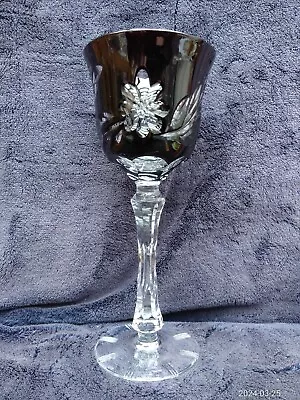 Buy Vintage (GOOD CONDITION) Large Ruby 21cm Bohemian Hock Wine Glass Goblet • 28£