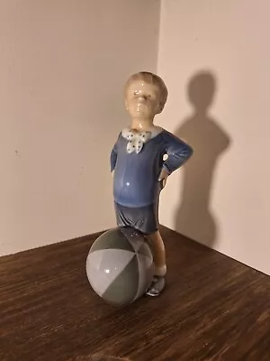 Buy ROYAL COPENHAGEN BOY WITH BALL 3542 Vintage Figurine Statue Denmark • 10£