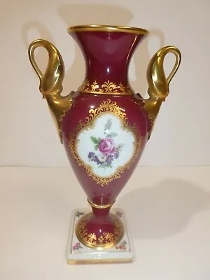 Buy Vintage Kaiser Comtesse Porcelain West Germany Rose Floral Vase Urn 9.25  Tall • 65.53£