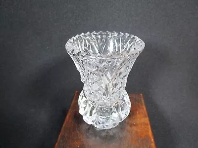 Buy Lovely Moulded  Pressed Glass Bud Vase • 4.47£