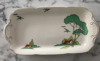 Buy Snow White? Sandwich Plate Staffordshire? Clarice Cliff Style 12.25  X 6.5   • 7.50£